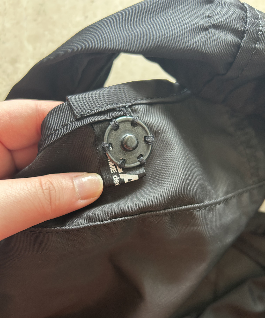 Black Comme des Garcons lightweight nylon boston candy bag