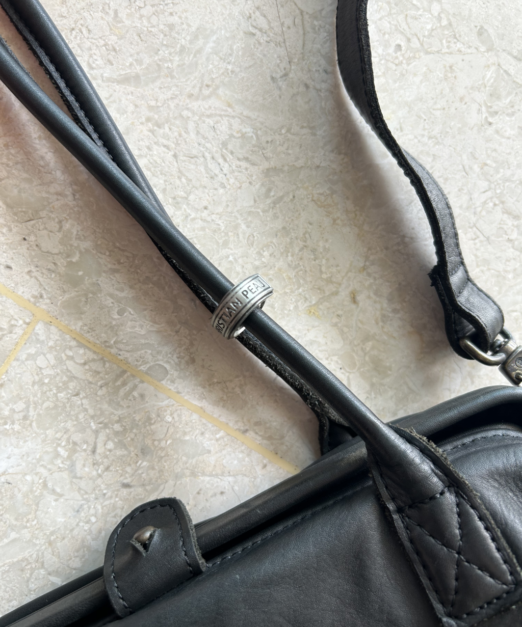Christian Peau Frame 2-way Leather Bag