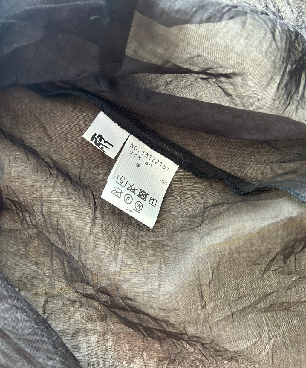 Jiu Sensounico Sheer Drape 3/4 Sleeves Shirt