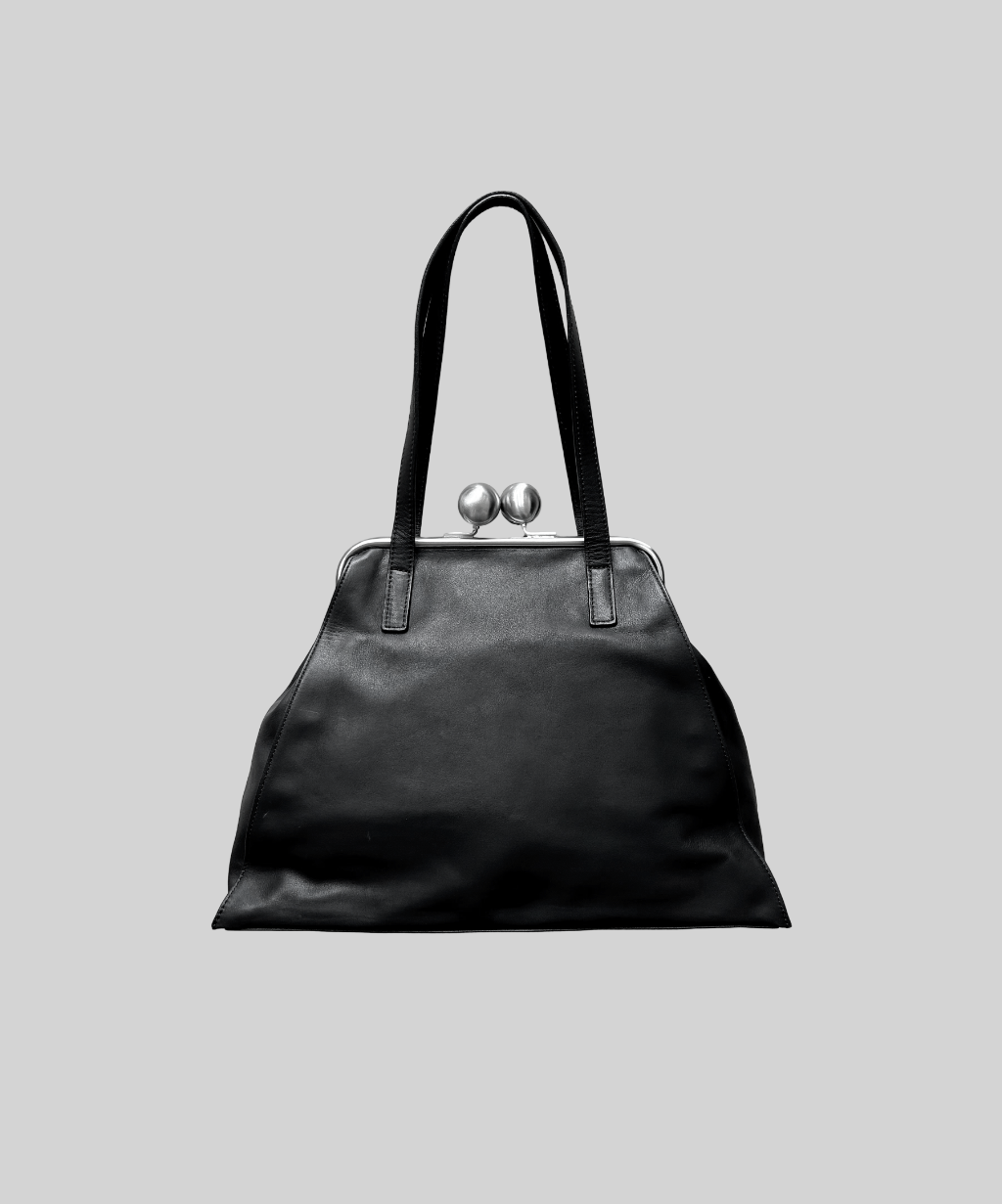 Kawa-Kawa Kiss Lock Clasp Shoulder Bag – Comme Please Kawa-Kawa Kiss Lock Clasp Shoulder Bag – Comme Please