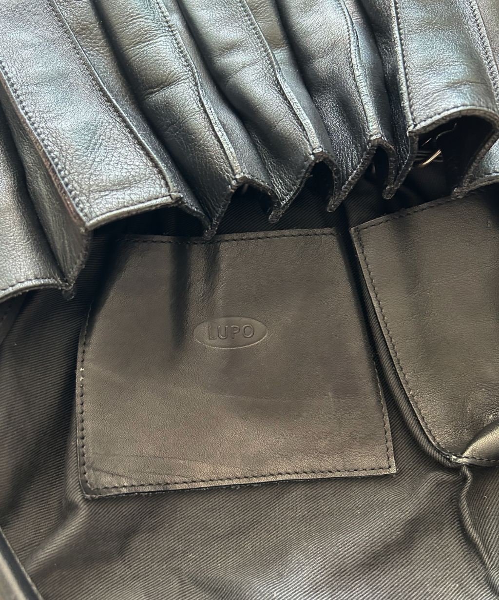 Lupo Pleated Accordion Leather Shoulder Bag