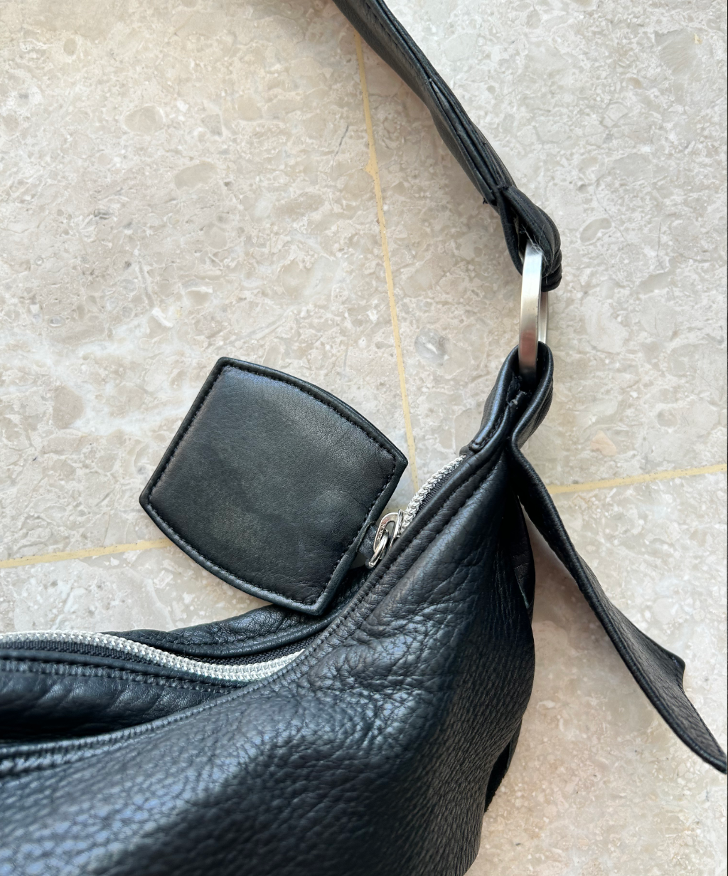 Michiamo Frill Leather Shoulder Bag