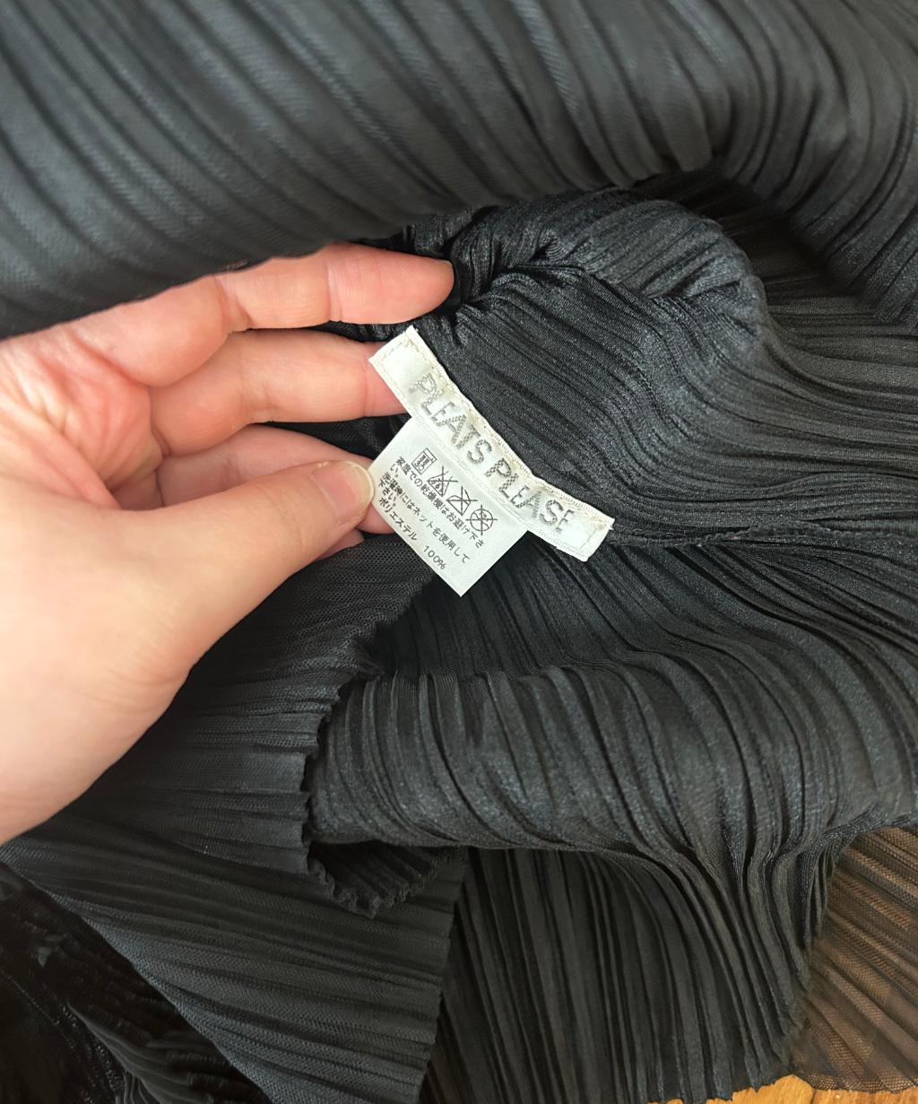 Pleats Please Double Layer Pleated Pointy Sleeves Top