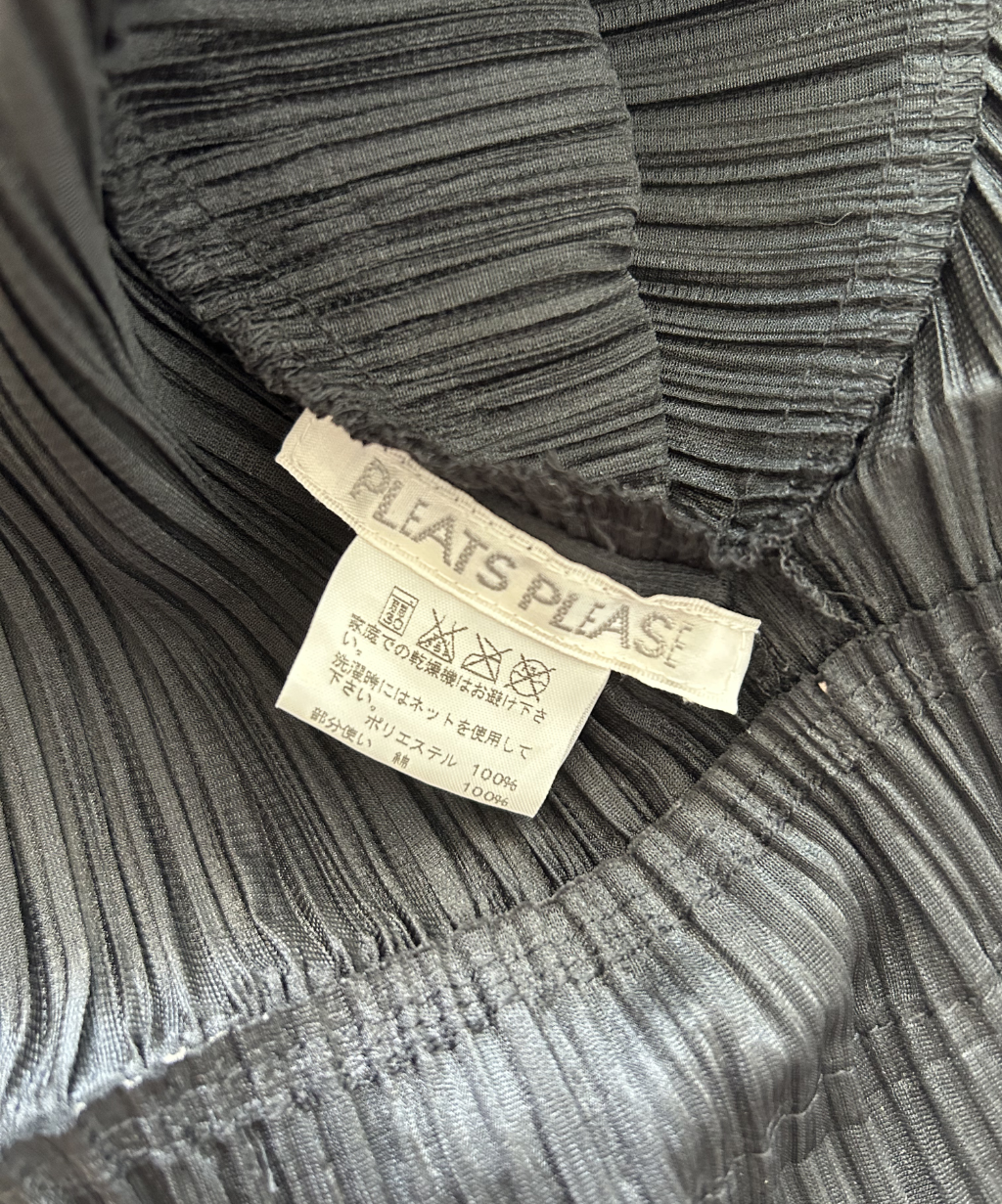 Issey Miyake Pleats Please Pleated Polka Dot Frill Cardigan