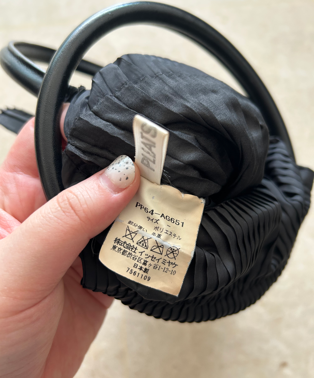 Pleats Please O Ring Pleated Handbag