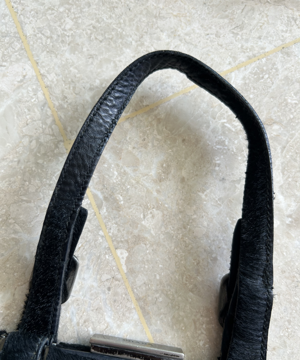 Prada '97 Borsa in Pelle (Calf hair) Frame Bag