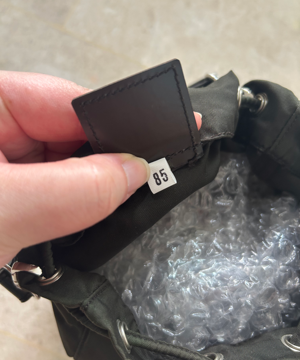 Prada mini bucket bag (upcycled)