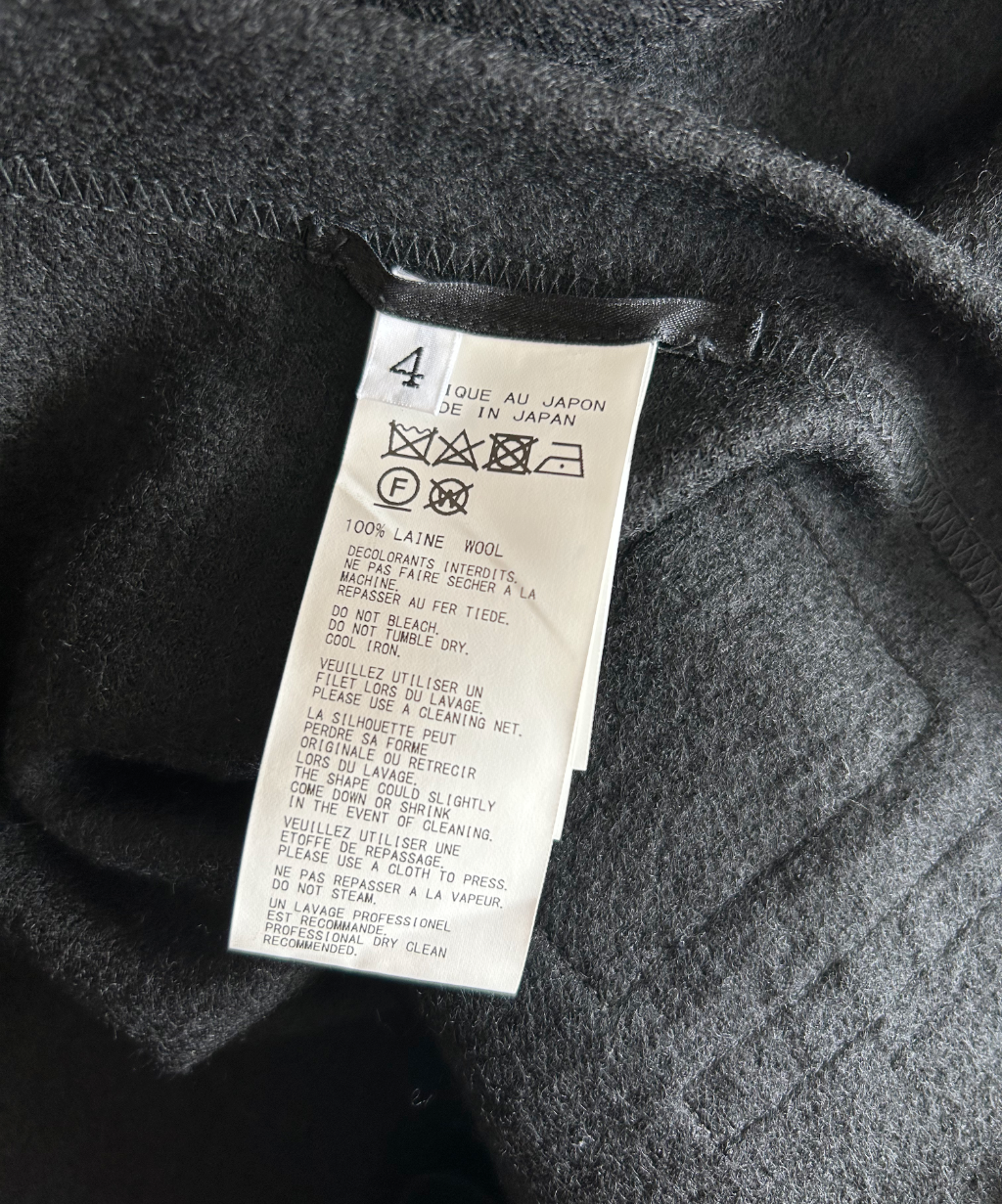 Regulation by Yohji Yamamoto Asymmetrical Fringe Cape