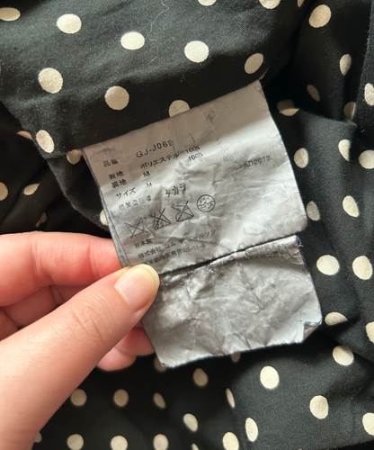 Comme des Garcons AW12 2D Coat with polka dot and tie details