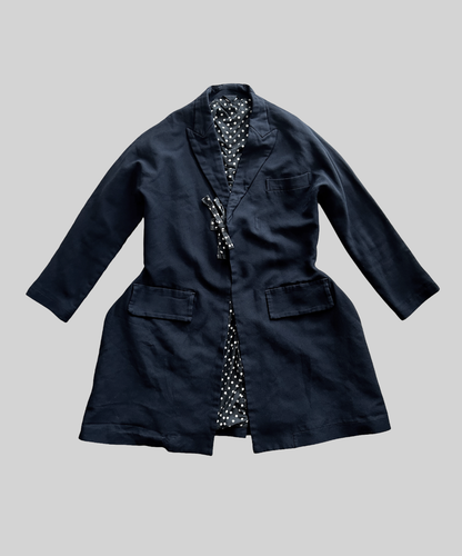 Comme des Garcons AW12 2D Coat with polka dot and tie details