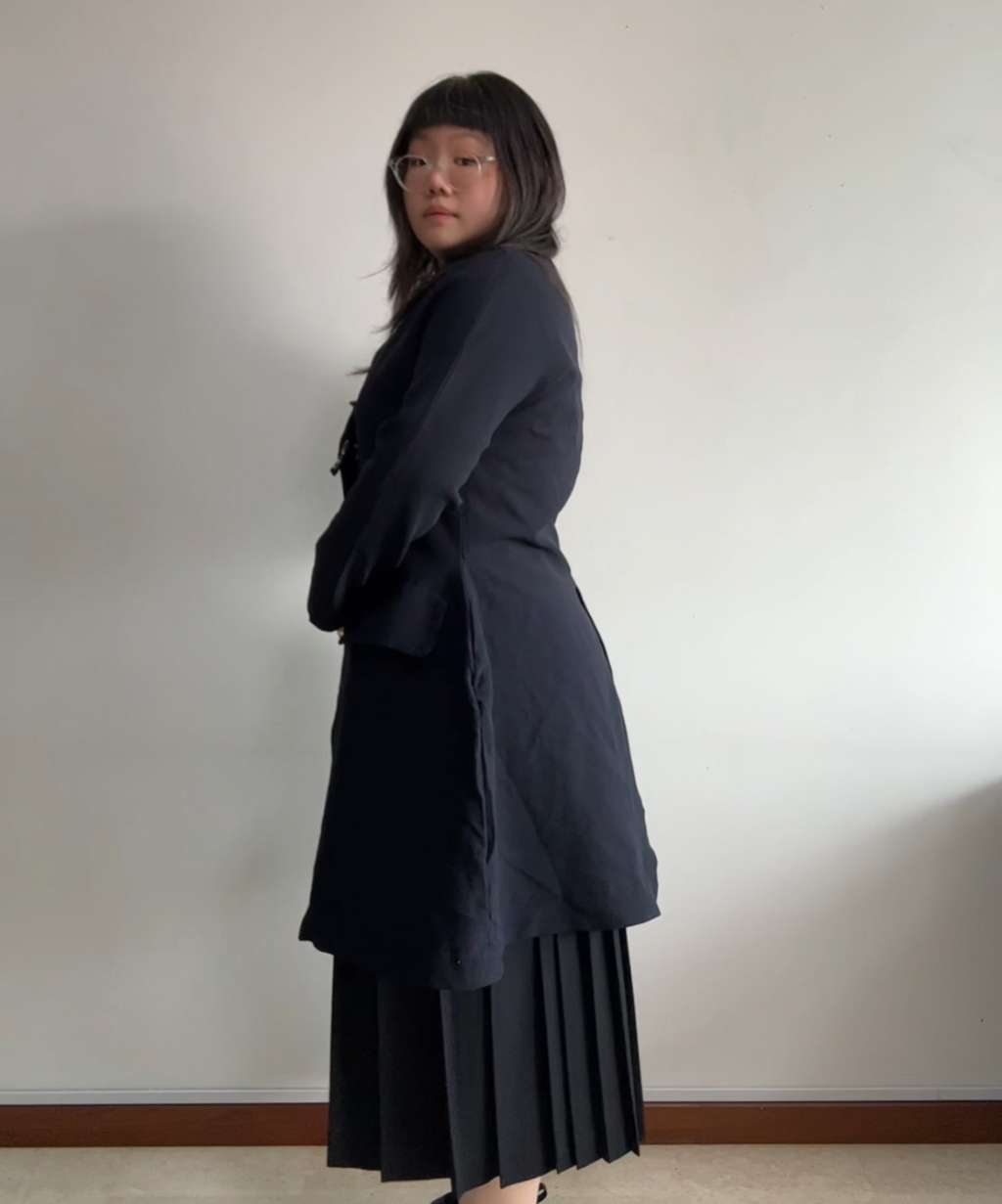 Comme des Garcons AW12 2D Coat with polka dot and tie details