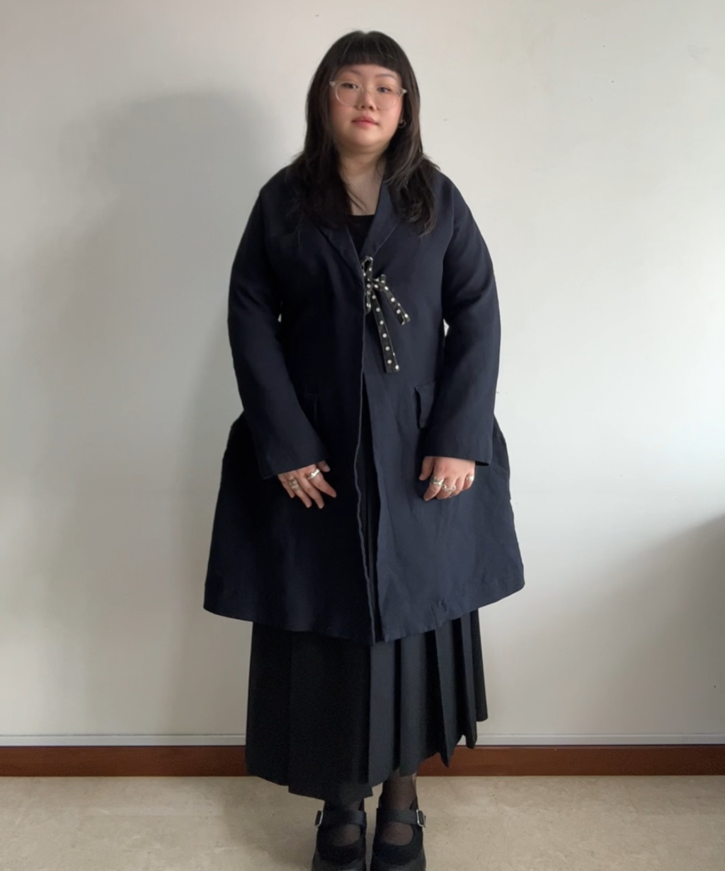 Comme des Garcons AW12 2D Coat with polka dot and tie details