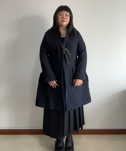 Comme des Garcons AW12 2D Coat with polka dot and tie details