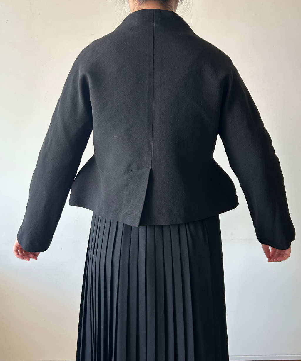 Comme des Garcons AW12 2D Cropped Jacket with polka dot and tie details