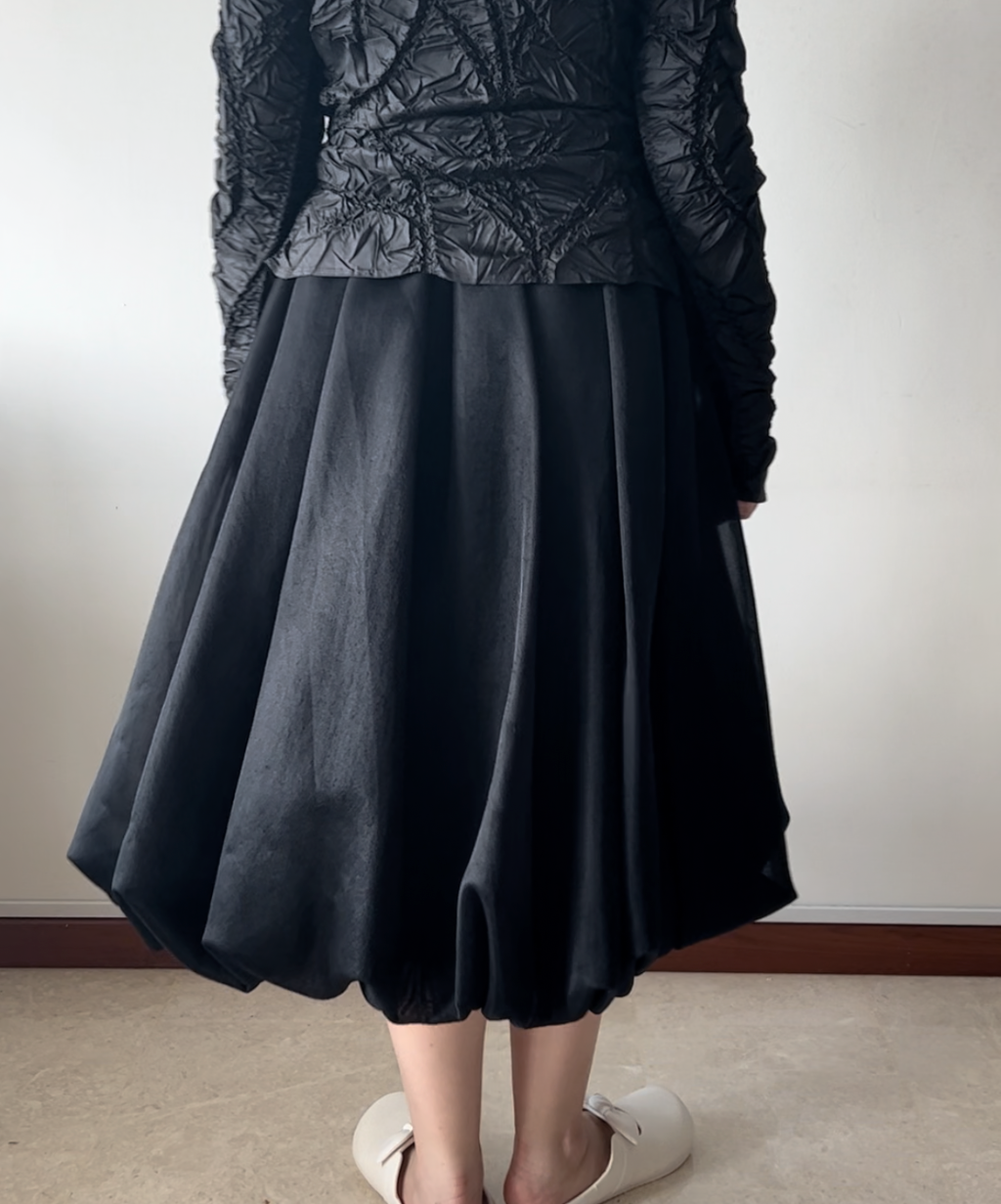 Black Comme des Garcons Balloon Skirt