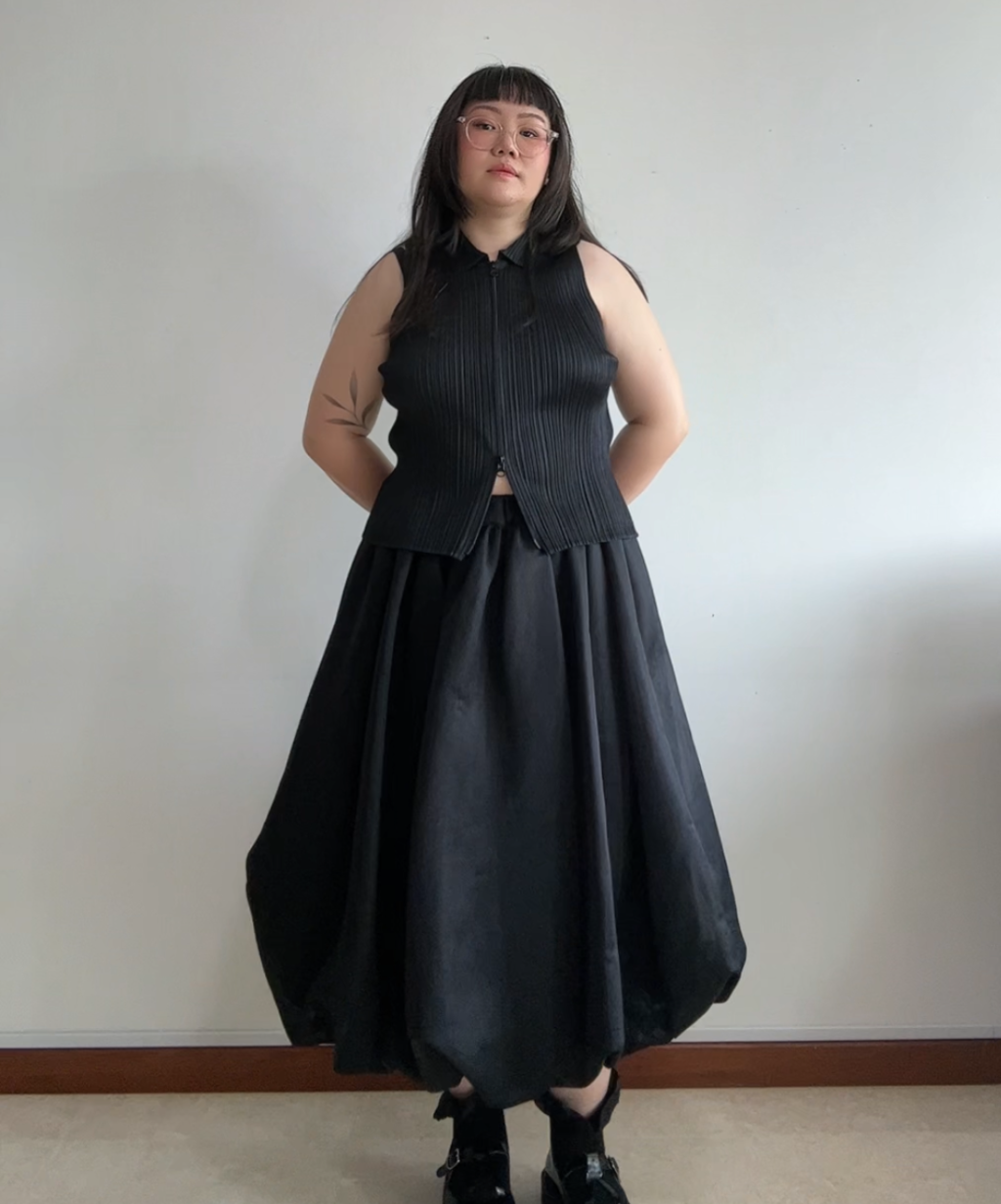 Black Comme des Garcons Balloon Skirt