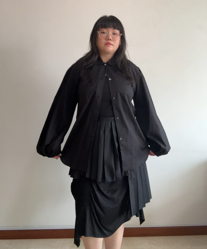 Black Comme des Garcons Balloon Sleeve Shirt 2022