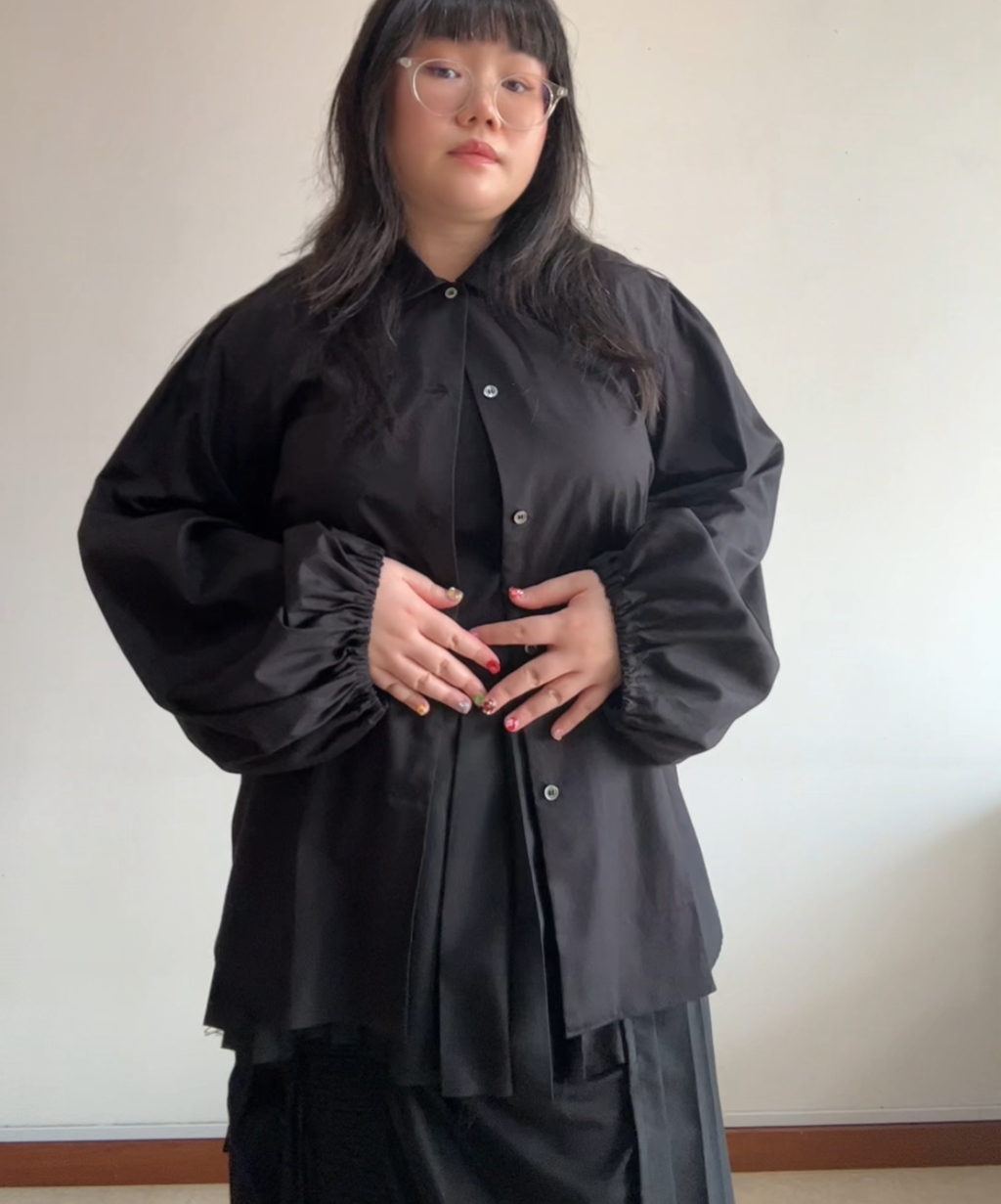 Black Comme des Garcons Balloon Sleeve Shirt 2022