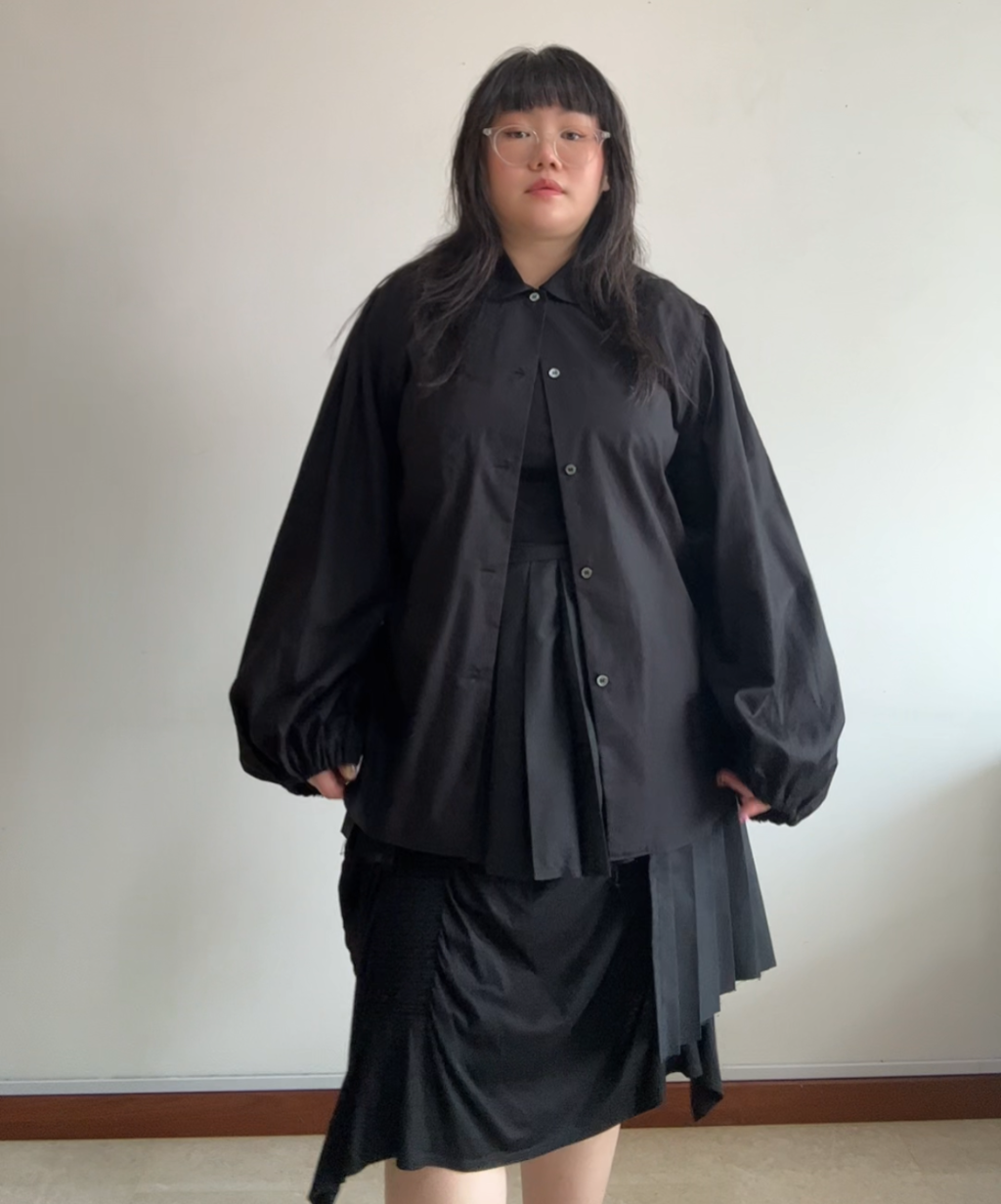 Black Comme des Garcons Balloon Sleeve Shirt 2022