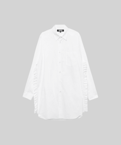 BLACK Comme des Garcons Side Ruffle Shirt