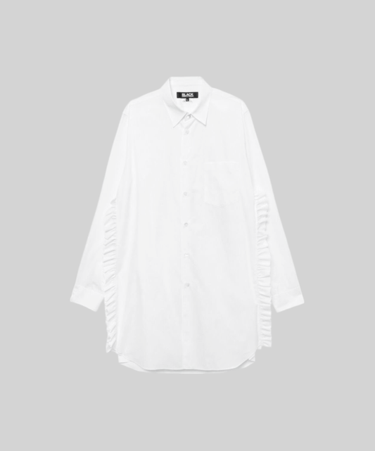 BLACK Comme des Garcons Side Ruffle Shirt