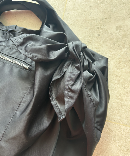 Black Comme des Garcons lightweight nylon boston candy bag