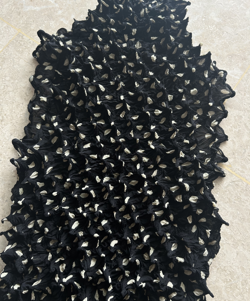 Bunzaburo Shibori Spiky Polka Dot Sheer Top