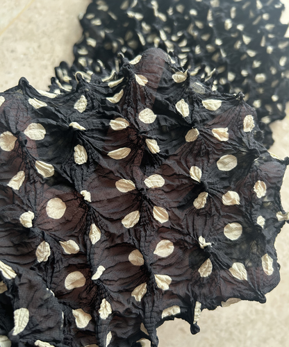 Bunzaburo Shibori Spiky Polka Dot Sheer Top