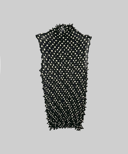 Bunzaburo Shibori Spiky Polka Dot Sheer Top