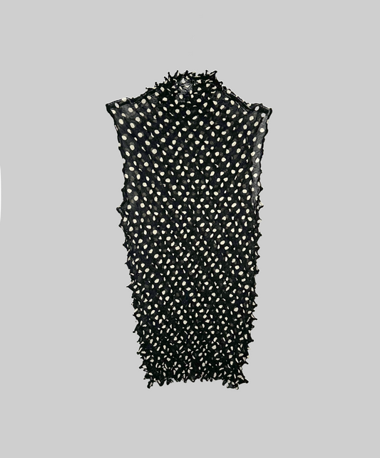 Bunzaburo Shibori Spiky Polka Dot Sheer Top