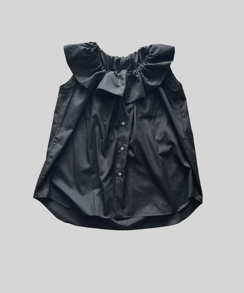 Comme des Garcons SS22 Multi-way Ruffle Collar Sleeveless Blouse