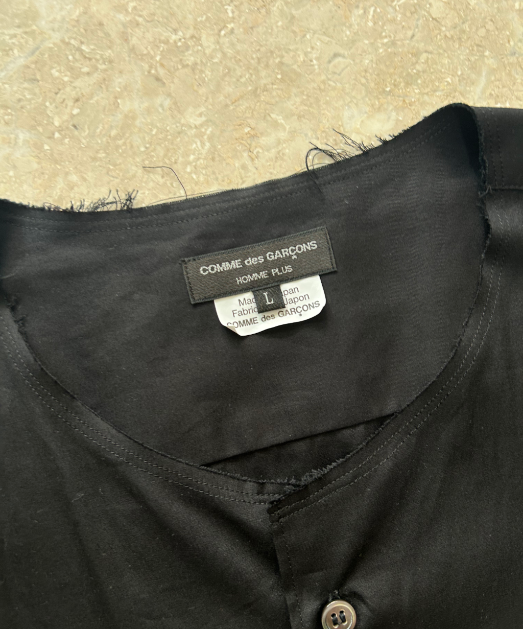 Comme des Garçons Homme Plus SS25 Bow Tie Sleeveless Shirt (Black)