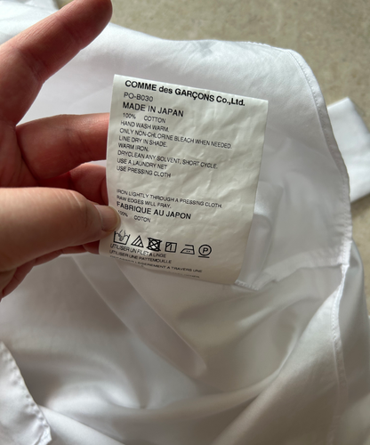 Comme des Garçons Homme Plus SS25 Bow Tie Sleeveless Shirt (White)