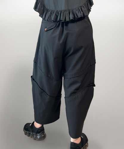 BLACK Comme des Garcons 2022 Elasticated Armour Cutout Pants