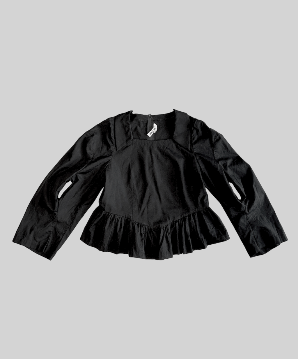 Comme des Garçons SS19 Peplum O Sleeve Blouse