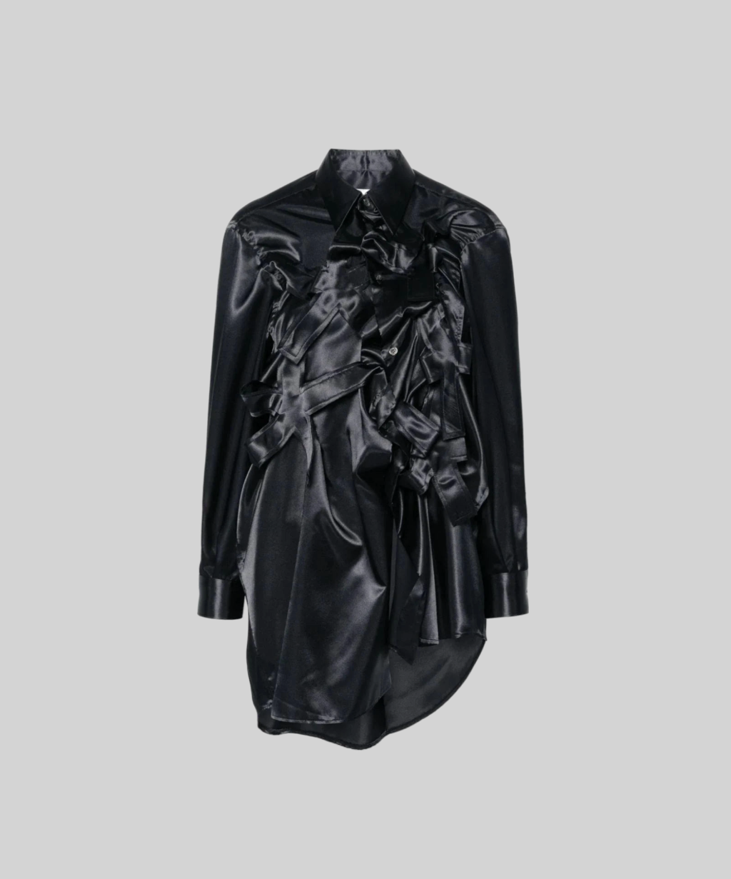 Comme des Garcons SS24 Ribbon Appliqué Satin Shirt