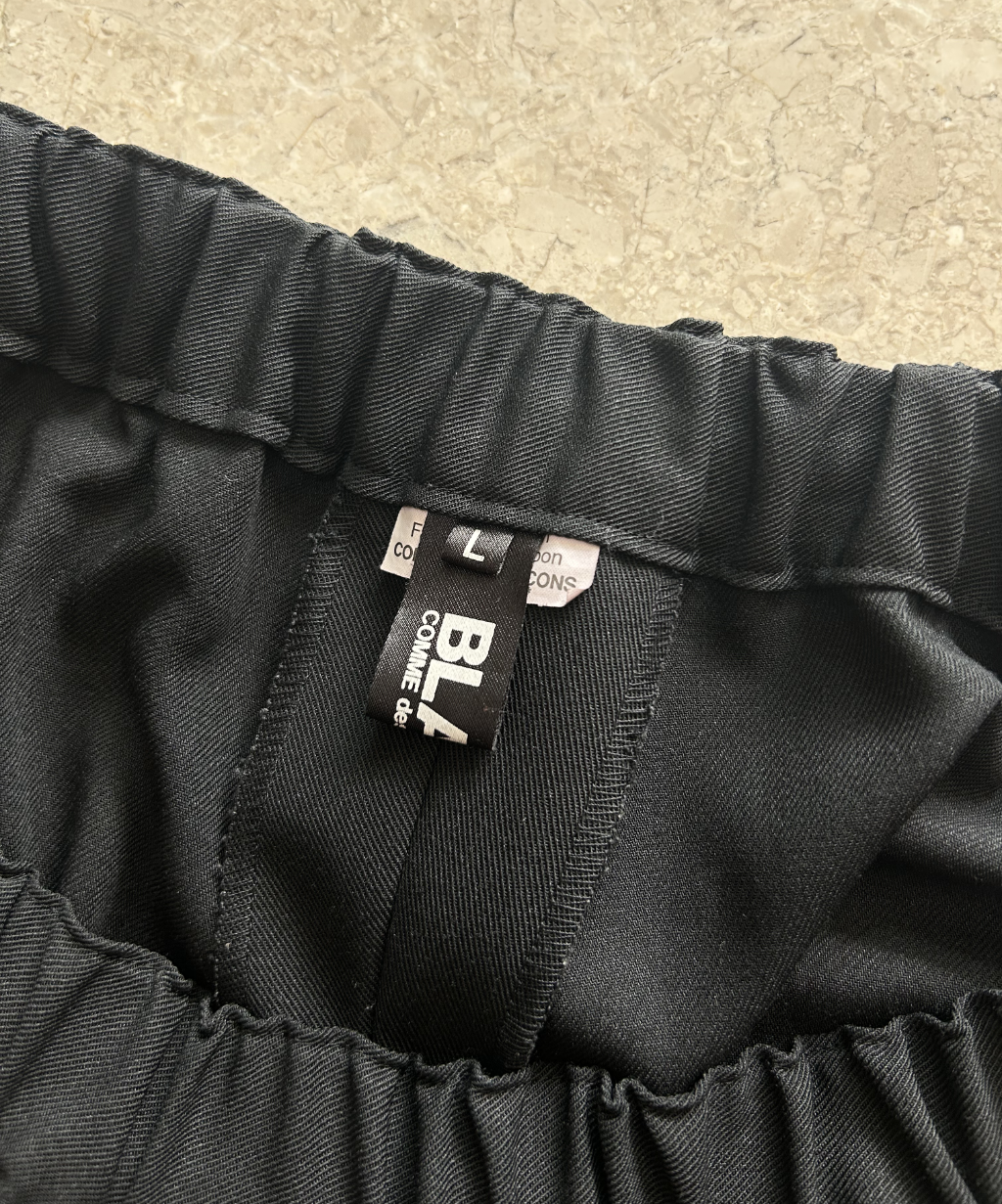 Black Comme des Garcons 2023 Wide Leg Balloon Pants