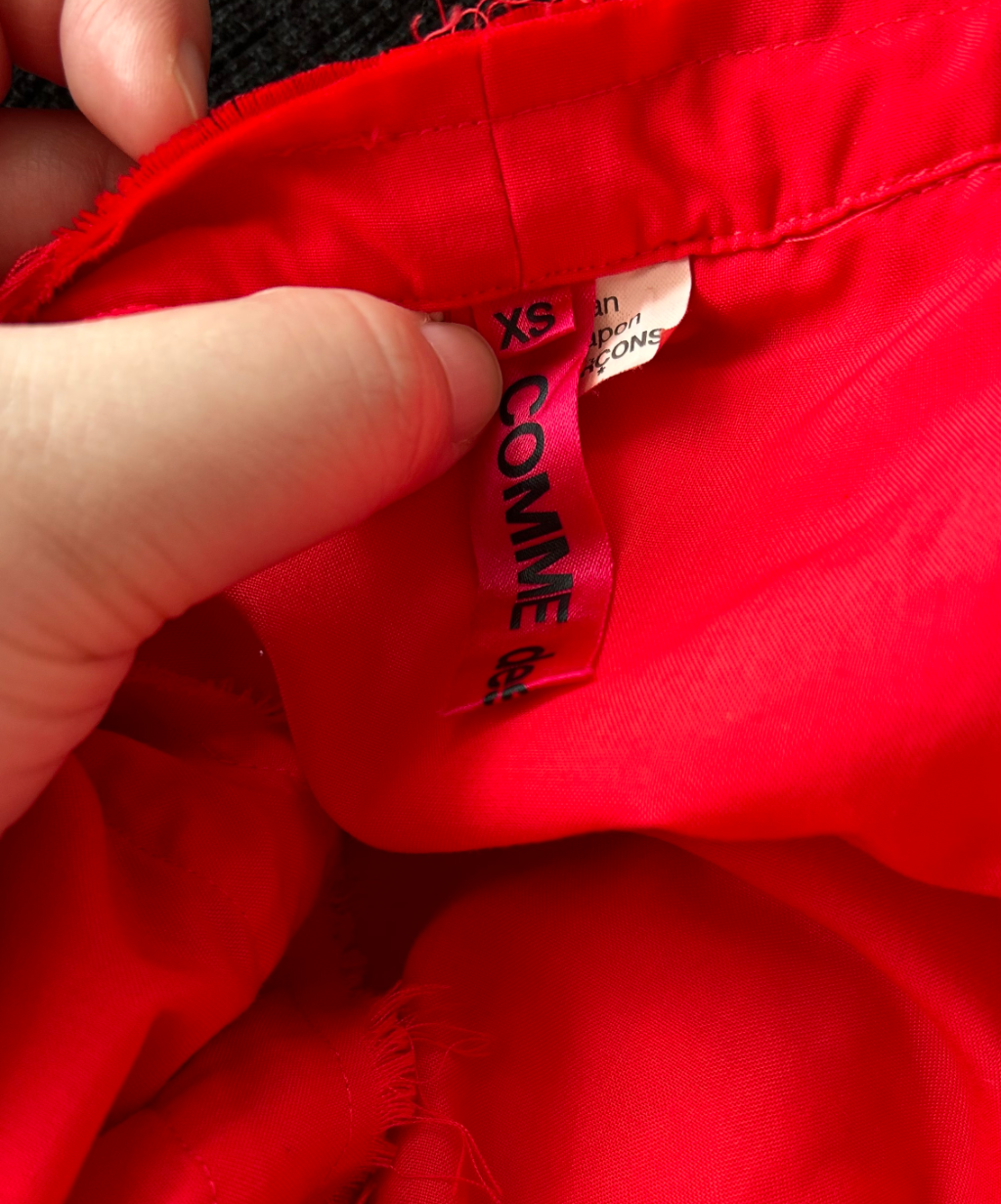 Comme des Garcons Comme des Garcons SS18 Ribbon Drawstring Ruffle Blouse