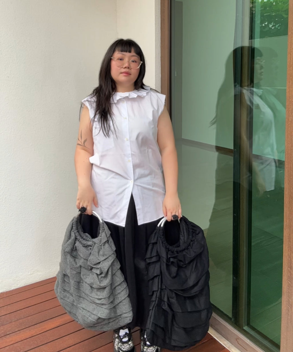 Comme des Garçons Comme des Garçons 2000s O Ring Layered Ruffle Tote