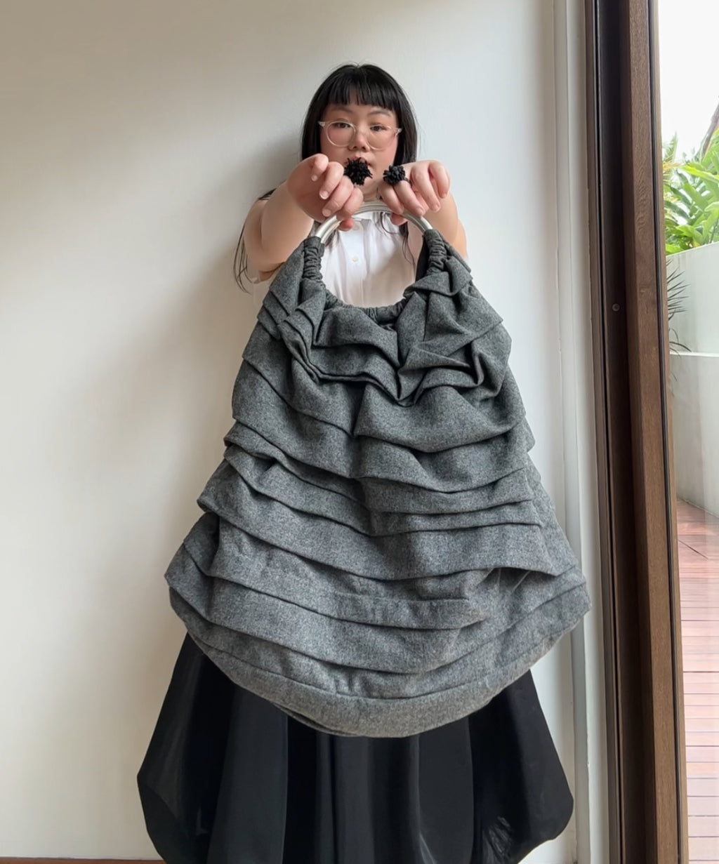 Comme des Garçons Comme des Garçons 2000s O Ring Layered Ruffle Tote