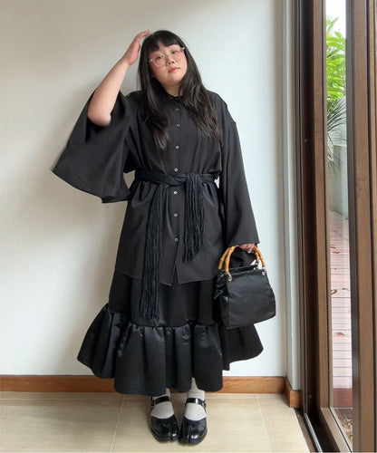Not Conventional 2-way Kimono Sleeve Shirt