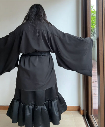 Not Conventional 2-way Kimono Sleeve Shirt