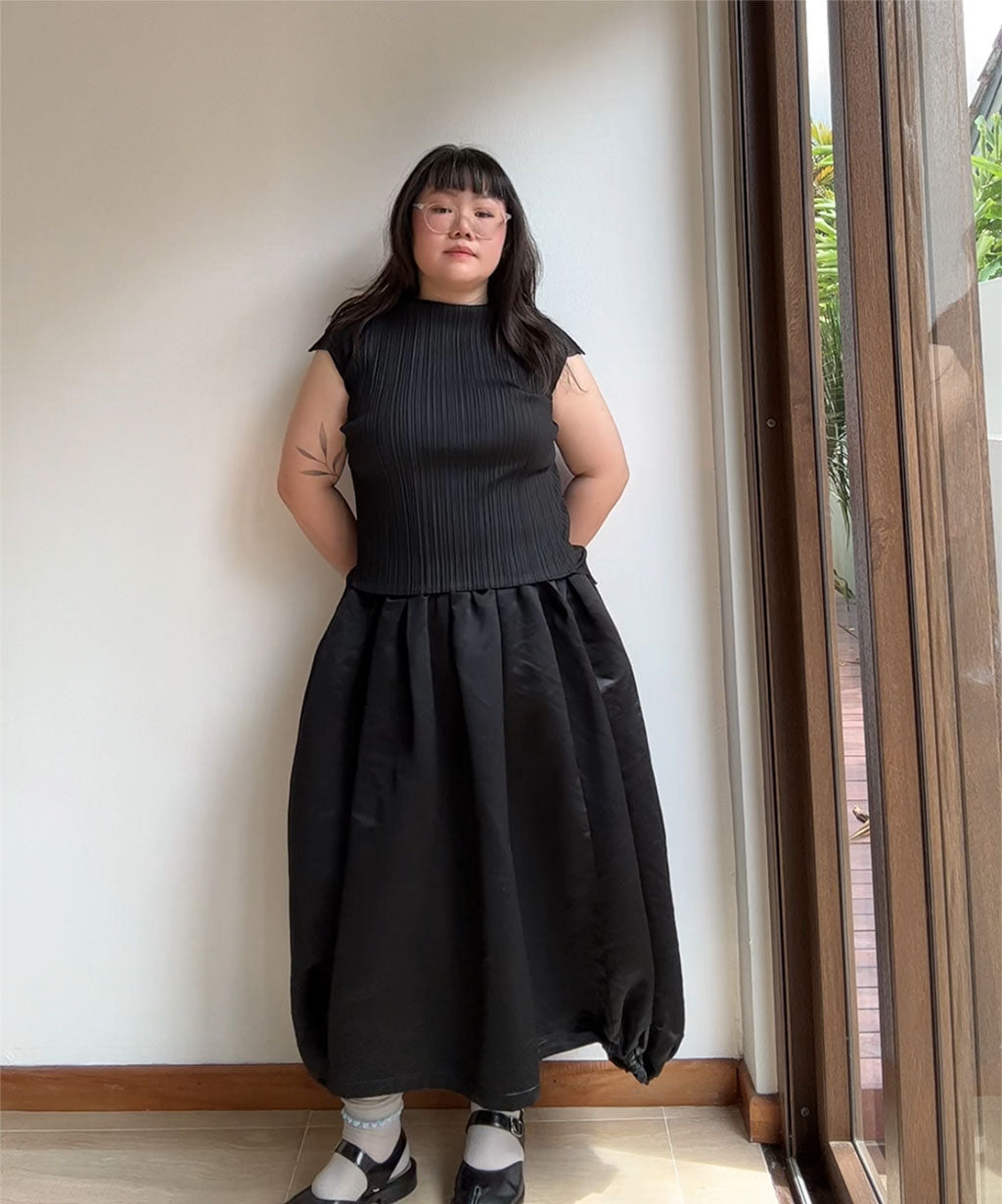 Comme des Garcons AW22 Satin Pumpkin Balloon Skirt