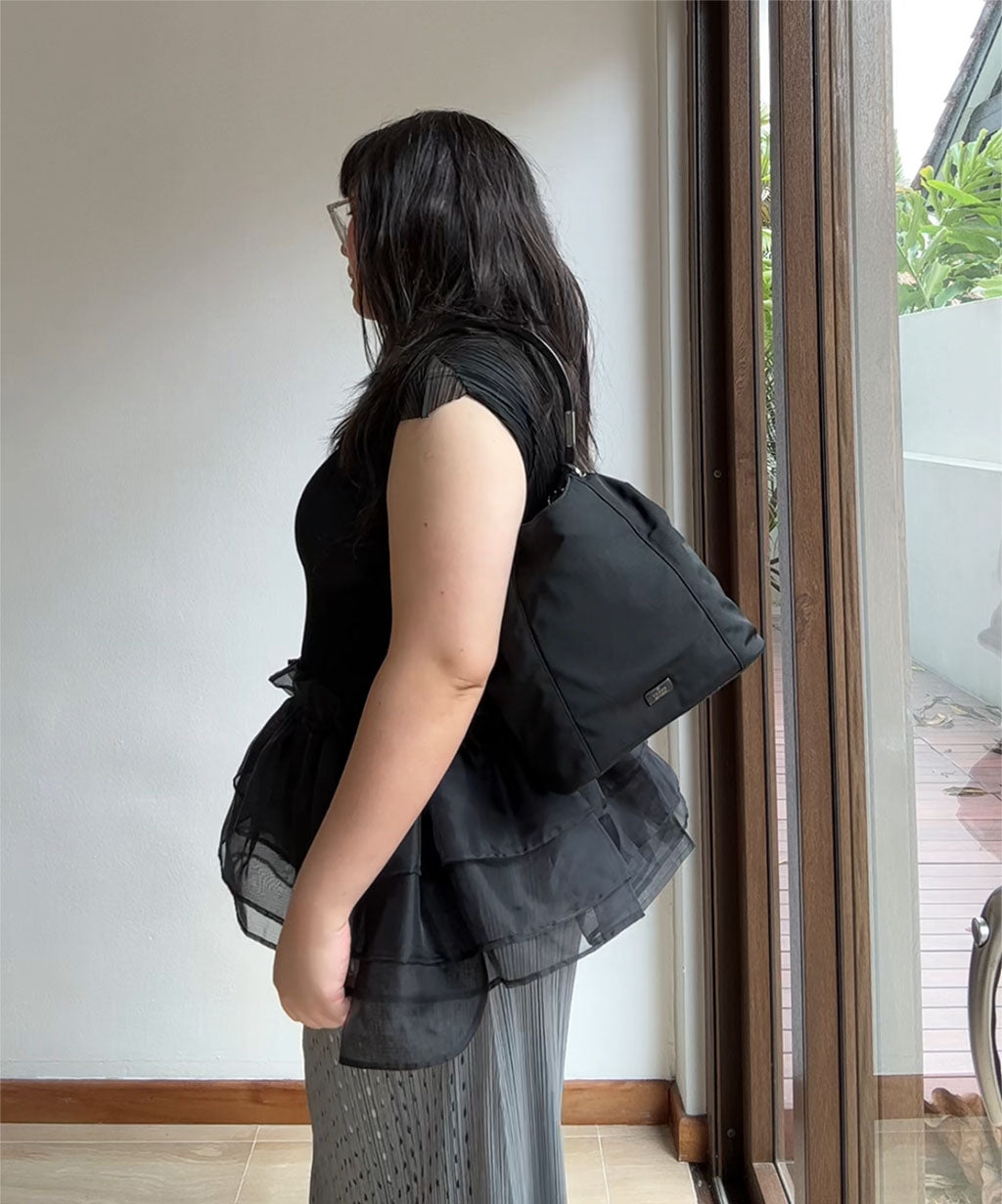 Gucci '99 (Tom Ford era) Curtain Canvas Bag (L)