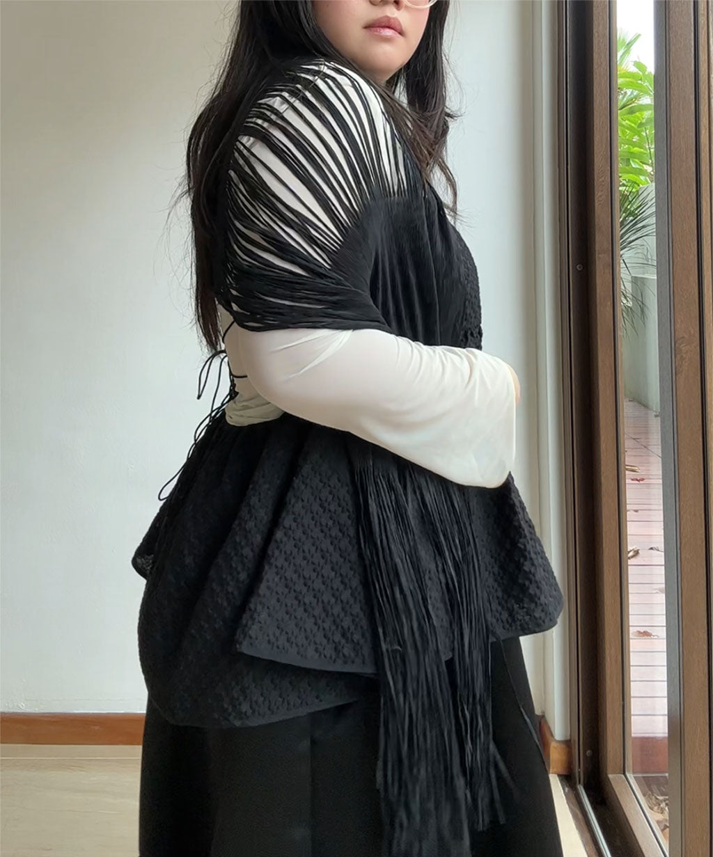 Pleats Please Fringe Pleats Scarf