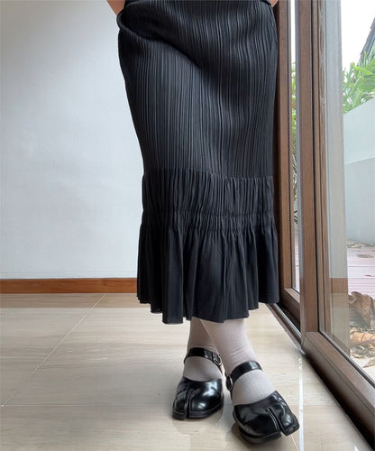 Pleats Please Ruffle Hem Skirt