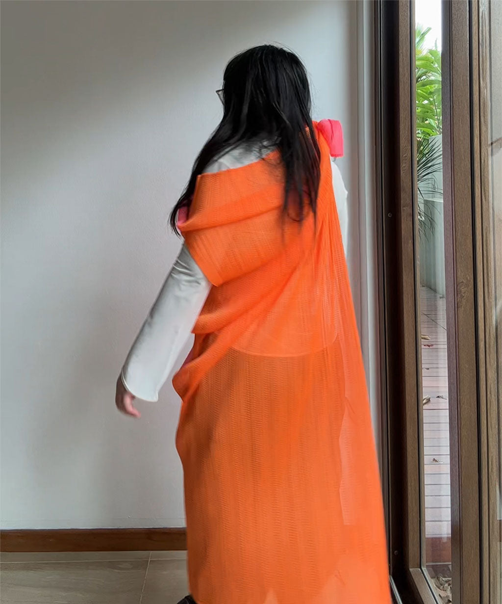 Pleats Please Bicolour Madame-T Mesh Shawl