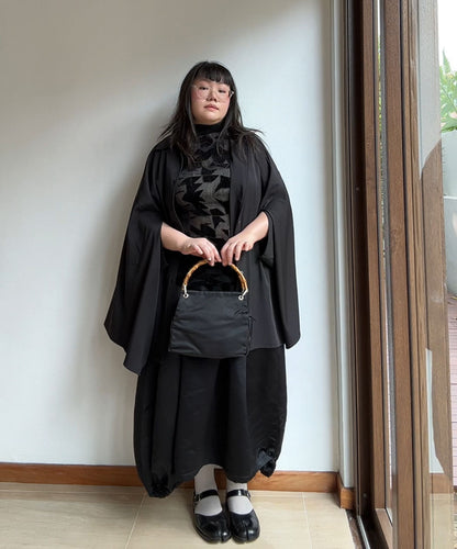 Gucci 90s Bamboo Handle Canvas Leather Handbag