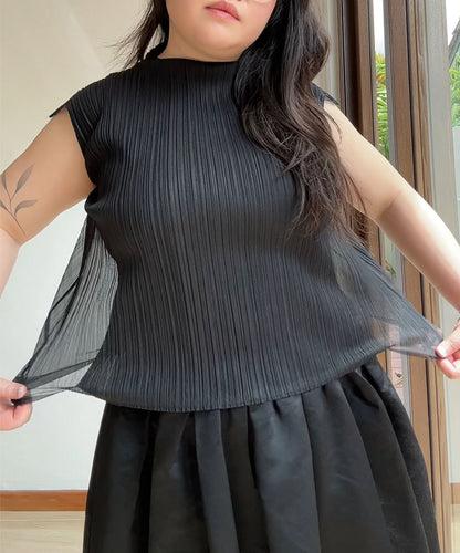 Pleats Please Double Layer Pleated Pointy Sleeves Top