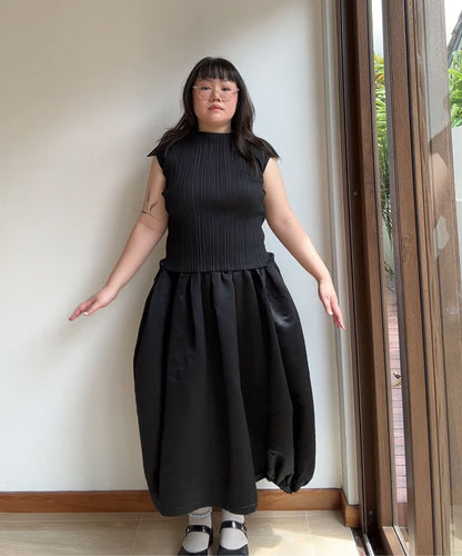 Pleats Please Double Layer Pleated Pointy Sleeves Top